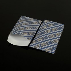 100 petits sachets cadeaux papier bleus 6x10cm motif baroque - 8044