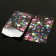 Lot de 100 pochettes cadeaux noires 24x16cm à motifs coeurs multicolores - 8075