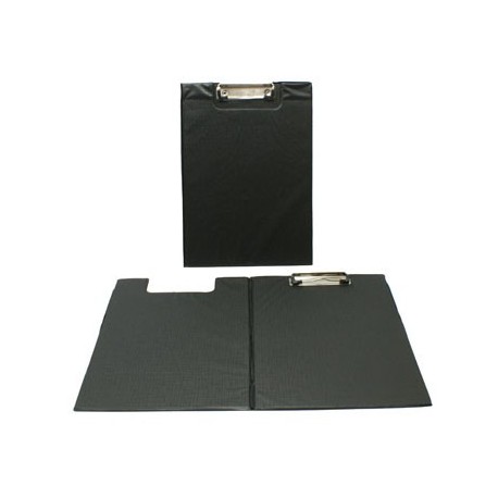 Porte document A4 noir avec pochette latérale - 7434