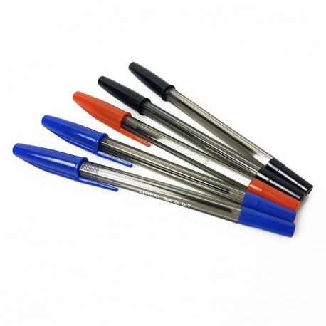 Lot de 5 stylos à bille 3 couleurs - 7436
