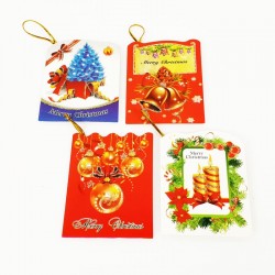 40 étiquettes cadeaux décor de Noël à paillettes - 7459