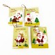 Lot de 40 étiquettes cadeaux jaunes motif Père-Noël - 7460