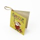 40 étiquettes cadeaux jaunes motif Père-Noël - 7461