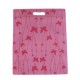 12 sacs non-tissés couleur rose clair et imprimé papillons - 7496