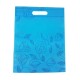 12 sacs non-tissés couleur bleue et imprimé fleurs