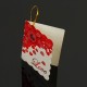 Lot de 40 étiquettes cadeaux Saint-Valentin rouge et blanche - 7467