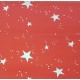 Rouleau de papier cadeaux rouge métalisé motif étoiles - 7595