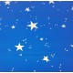 Rouleau de papier cadeaux bleu métalisé motif étoiles - 7592