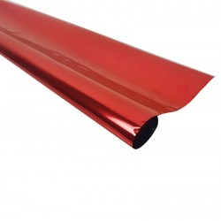 Rouleau de papier cadeaux rouge métalisé - 7600