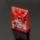 12 petites boîtes cadeaux rouges motifs cadeaux et coeurs 7.5x4x10.5cm - 7609