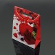 12 pochettes cadeaux rouges motif Saint-Valentin 12.5x6x16cm - 7612