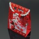12 pochettes cadeaux rouges motifs cadeaux et coeurs 19x9x27cm - 7617