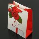 Lot de 12 sacs cadeaux motifs Saint-Valentin couleur rouge et blanc 26.5x10x33cm - 7660