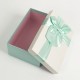 Boîte cadeaux de couleur bleu givré et écrue 20x13.5x8cm - 7730m