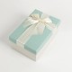 Boîte cadeaux de couleur écrue et bleu givré 20x13.5x8cm - 7733m