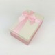 Boîte cadeaux bicolore rose tendre et écrue 17x12x6.5cm - 7723p