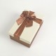 Boîte cadeaux bicolore marron noisette et écrue 17x12x6.5cm - 7735p