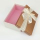 Boîte cadeaux de couleur écrue et noisette 20x13.5x8cm - 7739m