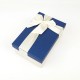 Boîte cadeaux bicolore écrue et bleu nuit 17x12x6.5cm - 7750p