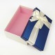 Boîte cadeaux bicolore écrue et bleu nuit 17x12x6.5cm - 7750p