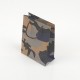 12 sacs cabas en papier kraft brun motif militaire bleu noir et gris 15x6x20cm - 7756