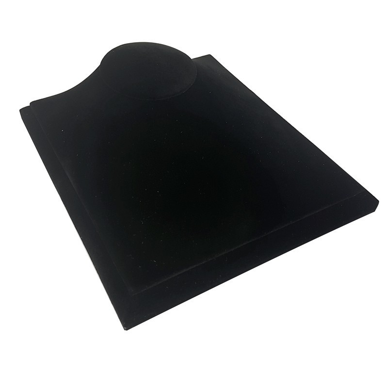 Présentoirs Buste Pour Bijoux – Lot De 3, Velours Noir, Base Large – Pour Exposition Colliers, Pendentifs, Rangement élégant