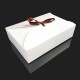 12 boîtes cadeaux à plier en carton pelliculé blanc 17.5x11.5x5cm - 7954
