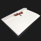 12 enveloppes en carton pelliculé de couleur blanche 24x18x0.7cm - 7960