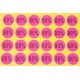 Lot de 240 étiquettes de remise adhésives 80% rose fluo - 7926r