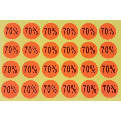 240 étiquettes adhésives 70% orange foncé - 7925of