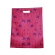12 sacs non-tissés couleur rose foncé et imprimé de papillons 25x33cm - 9046