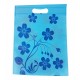 12 sacs non-tissés couleur bleu clair et imprimé de fleurs 25x33cm - 9050