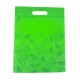 12 grands sacs non-tissés vert pomme imprimé de roses 35x44cm - 9063