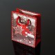 12 petits sacs de Noël rouges décor étoile et renne - 12x6x14cm - 9116