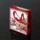 12 petits sacs de Noël rouges motifs décorations de Noël - 12x6x14cm - 9118
