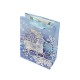 12 sacs cadeaux cartonnés bleus motif Renne de Noël - 17.5x8.5x24cm - 9133