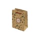 12 sacs cabas en papier kraft brun motif branche arbre de Noël 15x7x20cm - 9296