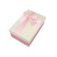 Boîte cadeaux bicolore rose et écrue 17x12x6.5cm - 9319p