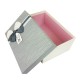 Boîte cadeaux bicolore écrue et gris clair 18x11x6.5cm - 9340p