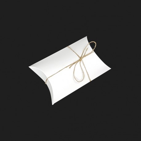 25 pochettes cadeaux berlingot carton blanc 16x25x6.5cm - 7915