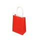 Lot de 12 sacs papier kraft uni rouge 21x11x27cm - 14034