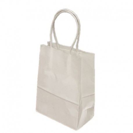 12 grands sacs cadeaux papier kraft blanc 31x12x42cm - 14024
