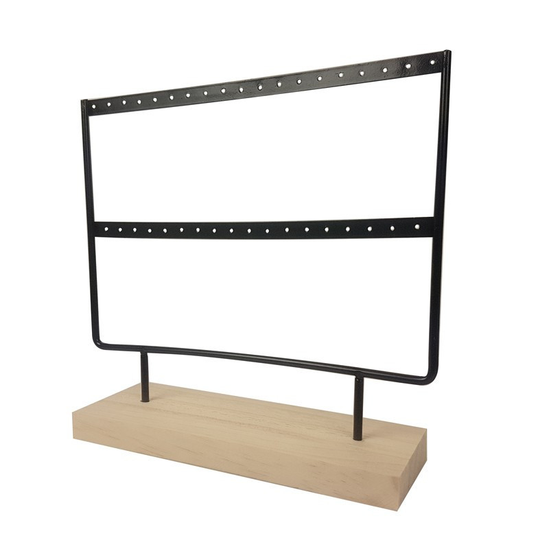 JUPELI Porte-Bijoux En Métal Doré – Présentoir Élégant Pour Colliers, Bracelets Et Boucles D’Oreilles – Hauteur Réglable 37–56,6 Cm Avec Base Blanche Stable