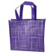 Lot de 6 sacs cabas non-tissés violets motif argenté 35x12x32cm - 15080