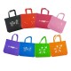 Lot de 96 petits sacs cabas non tissés 8 couleurs 30+10x26cm - 9532p