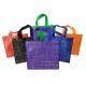Lot de 72 sacs cabas motifs argentés 6 couleurs 35x12x32cm - 9535m