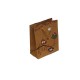 12 petits sacs en papier kraft brun naturel motif hiboux et ballons 11.5x5.5x14cm - 9540