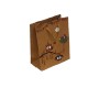 12 sacs cabas kraft de couleur brun motifs hiboux et ballons 19x8x24.5cm - 9548