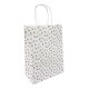 12 grands sacs en papier kraft à fleurs sur fond blanc 25.5x12x33cm - 14085