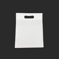 12 sacs non-tissés couleur blanc uni 25x33cm - 9601